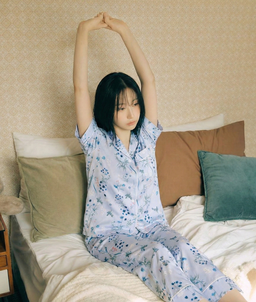 [LUXURY] Pijama Lụa Hoa Cỏ