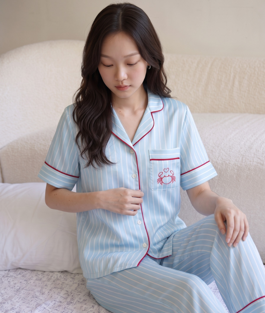 [LUXURY] Pijama Lụa In Hình Cua – Callia.vn