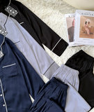  Combo Pijama Tay Dài Xanh Đen, Xám, Đen 
