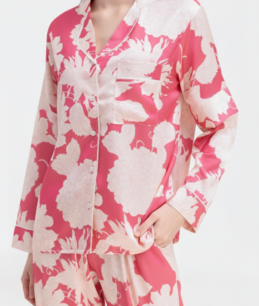  [LUXURY] PJ Lụa Tay Dài Mẫu Đơn 