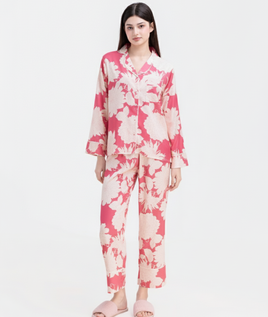  [LUXURY] PJ Lụa Tay Dài Mẫu Đơn 