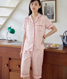  [LUXURY] Pijama Quần Lửng Hoa Ly 