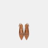 Giày Cao Gót Nữ Chrisbella Nâu Cao 8,5cm EHE039S0 