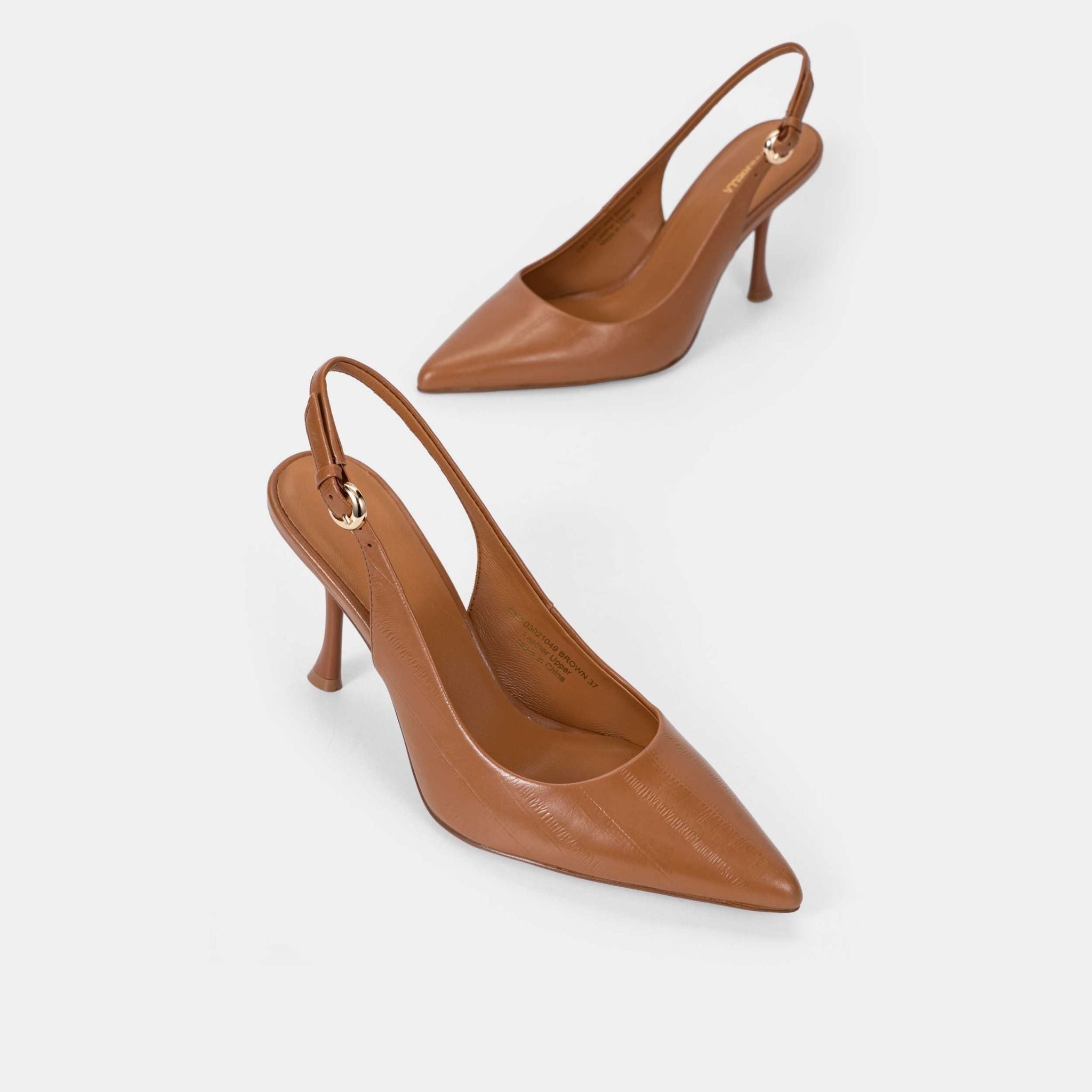  Giày Cao Gót Nữ Chrisbella Nâu Cao 8,5cm EHE039S0 