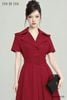  Đầm tay ngắn, Dáng thắt eo 26ADKE001Đ 