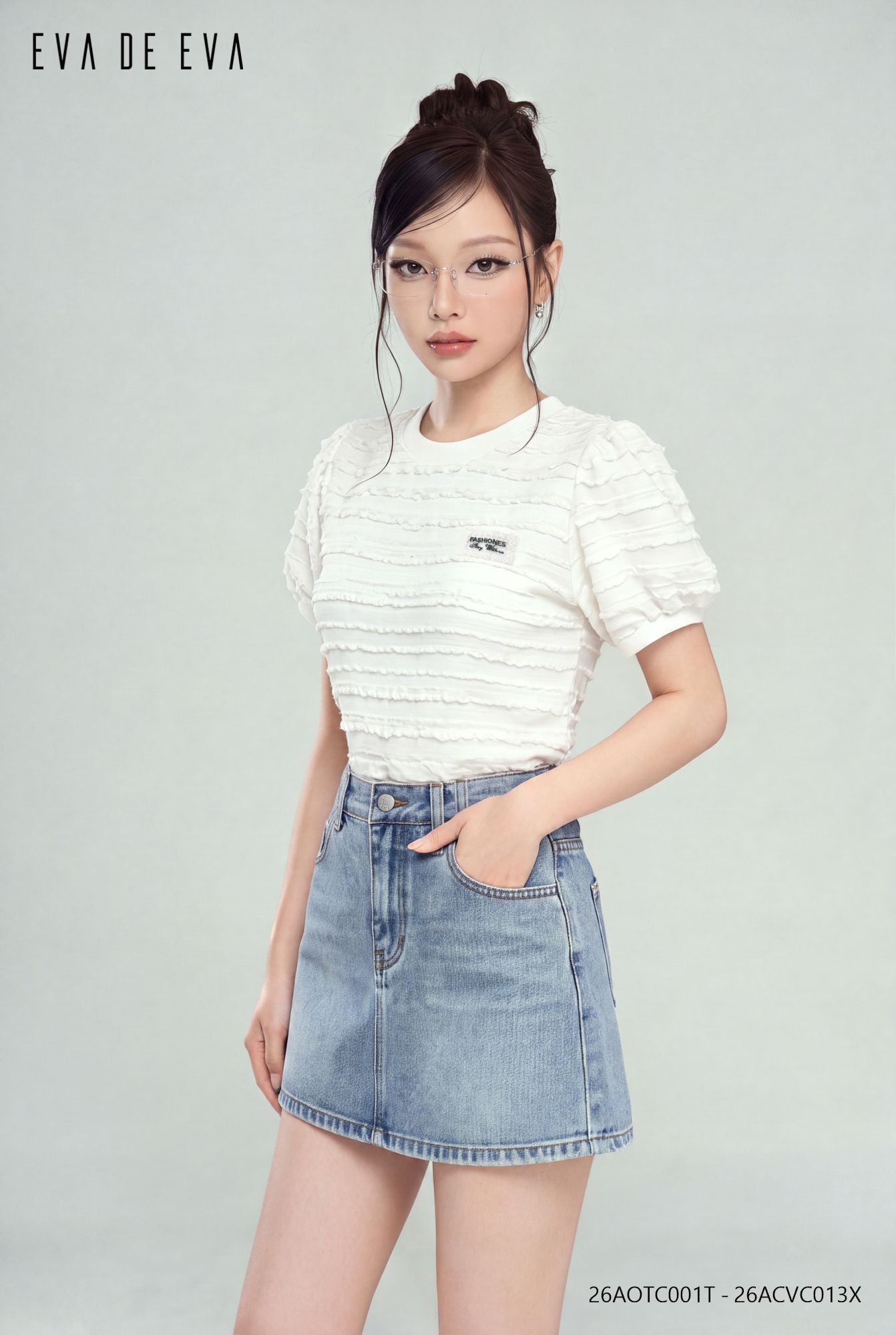  Chân váy Mini, Dáng ôm 26ACVC013X 