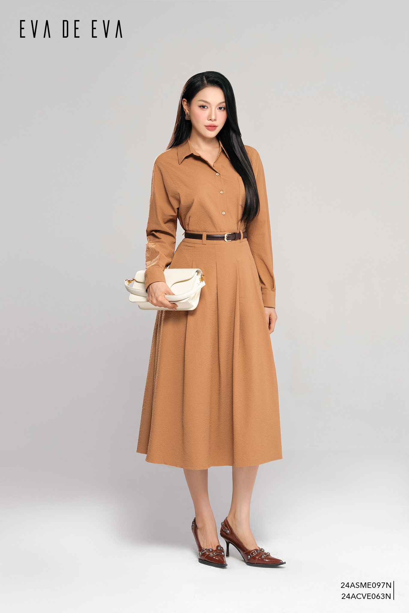  Chân váy Midi, Dáng xòe 24ACVE063N 