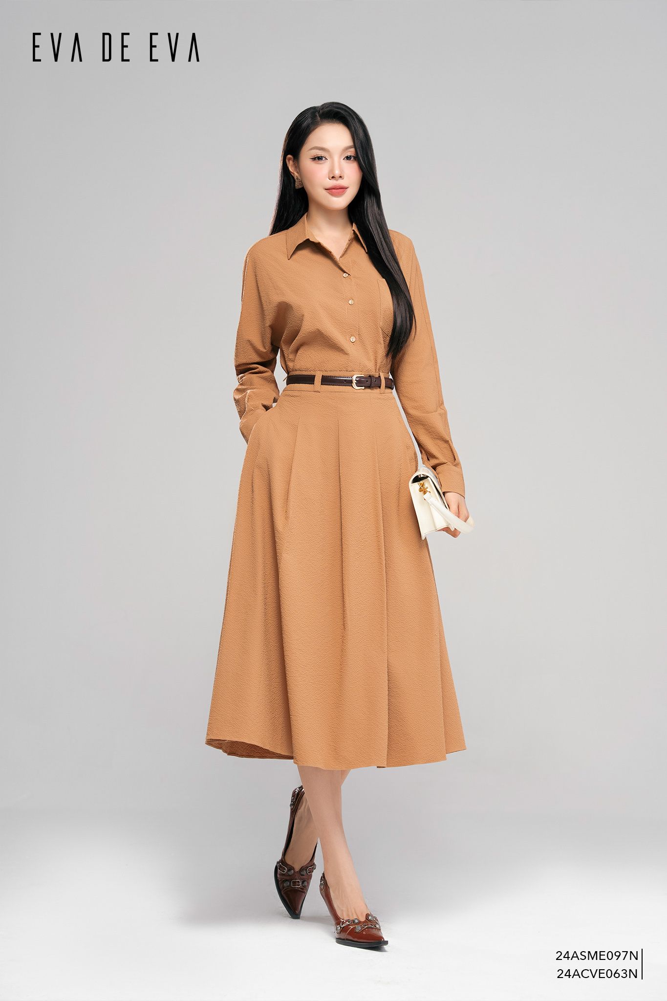  Chân váy Midi, Dáng xòe 24ACVE063N 