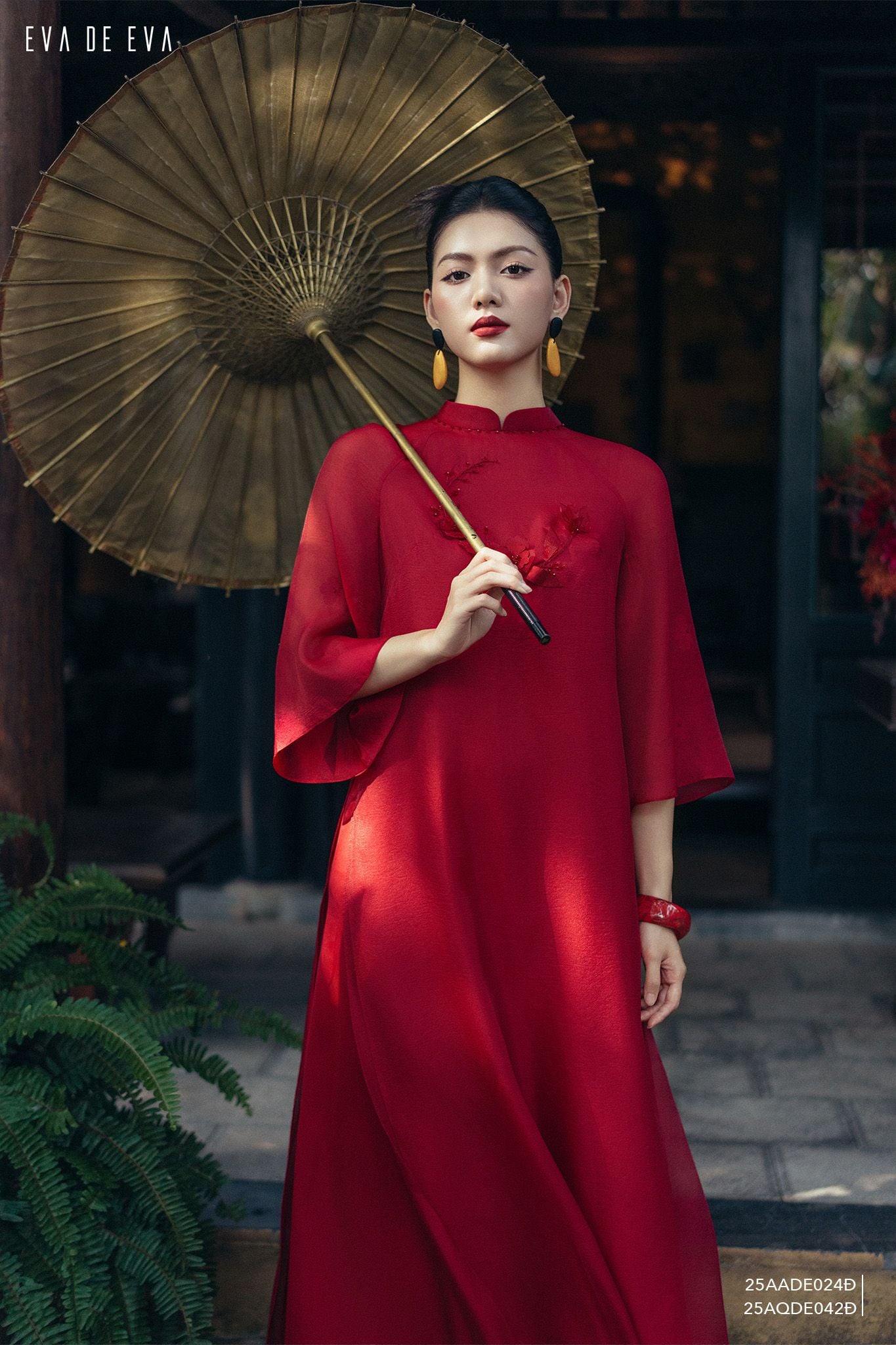  Áo dài cách tân,  25AADE024Đ 