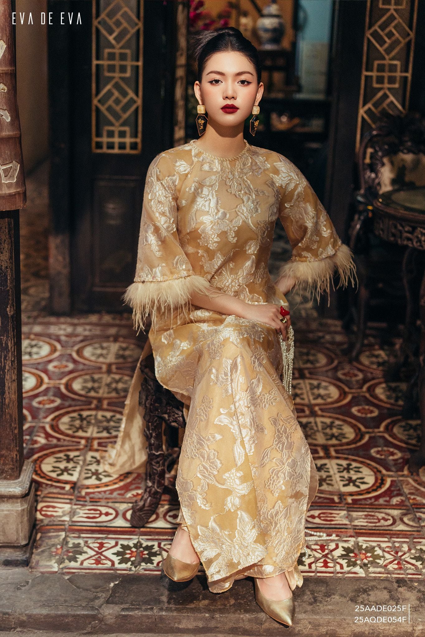  Quần dài, Ống suông 25AQDE054F 