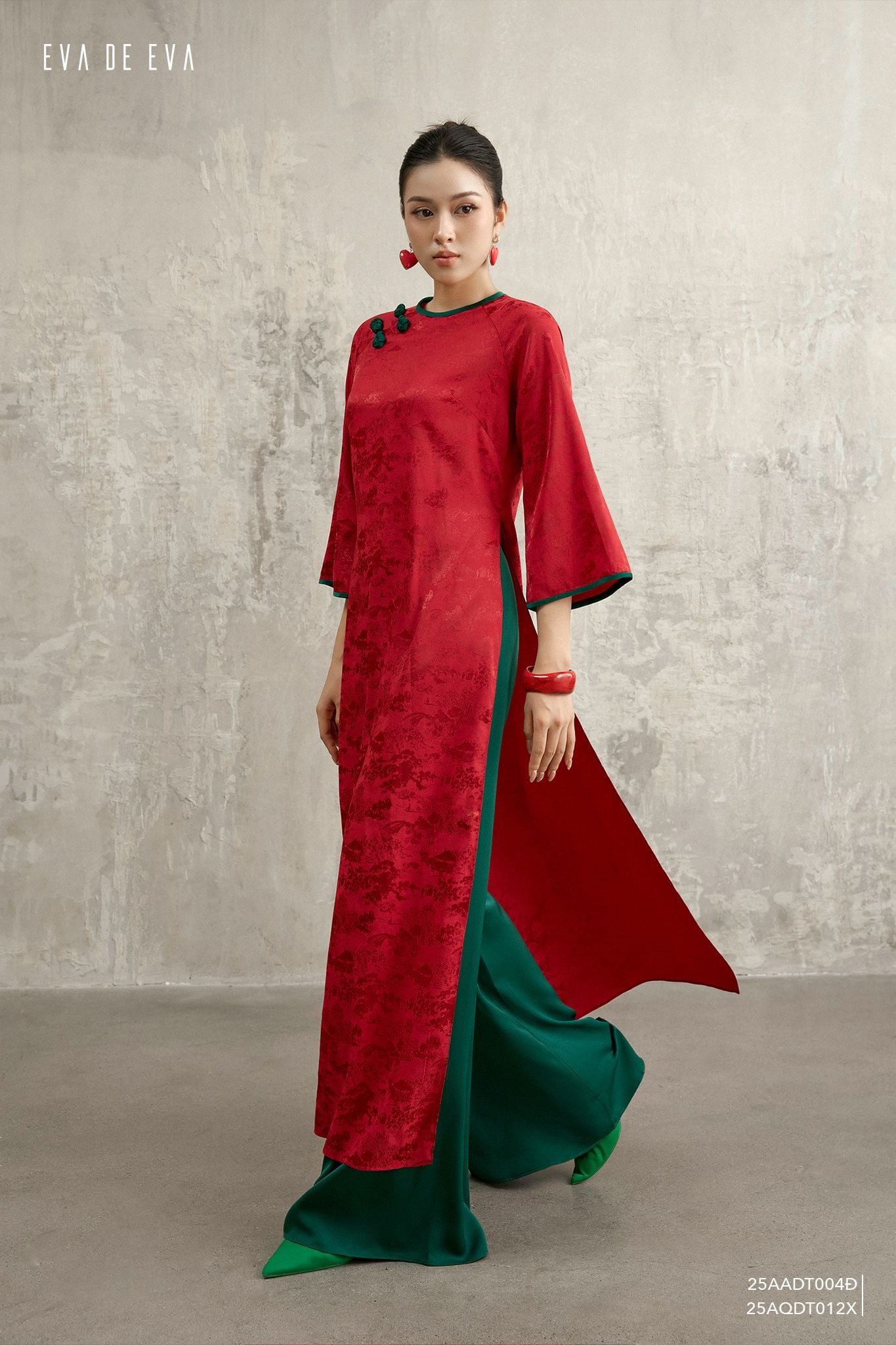  Áo dài cách tân,  25AADT004Đ 