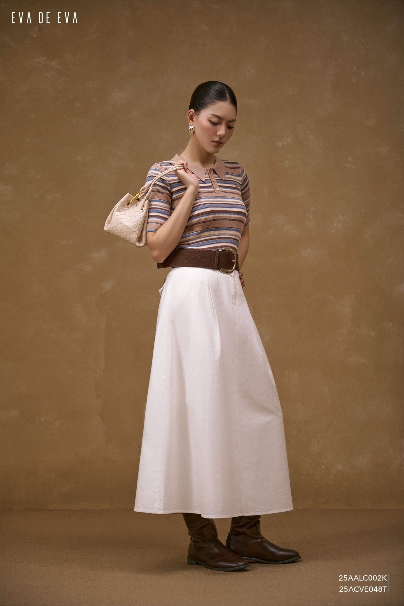  Chân váy Midi, Dáng xòe 25ACVE048T 