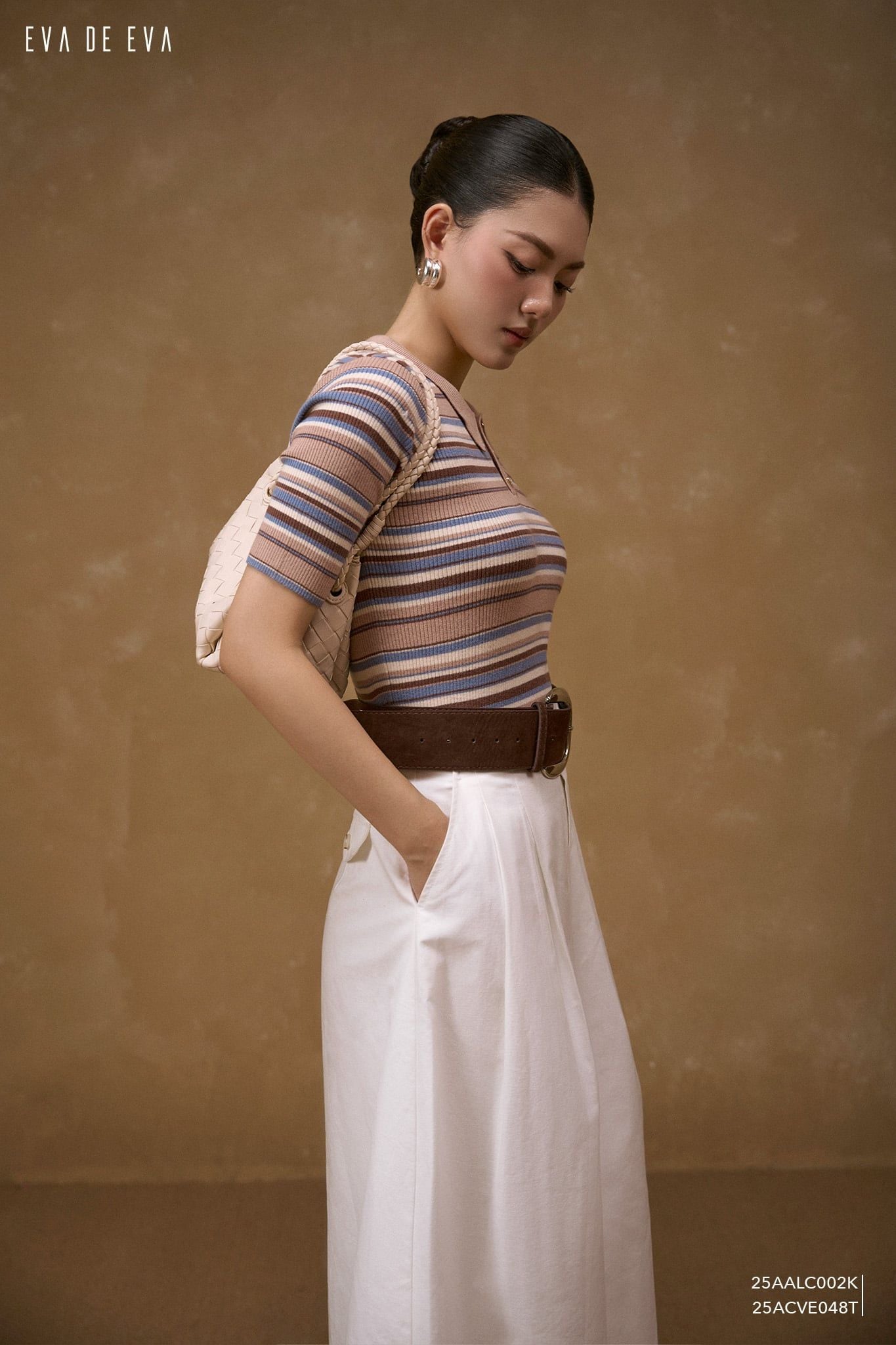  Áo len ngắn tay,  25AALC002K 