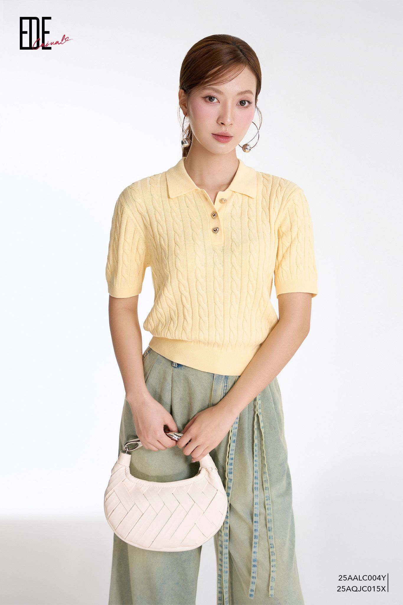  Áo len ngắn tay,  25AALC004Y 