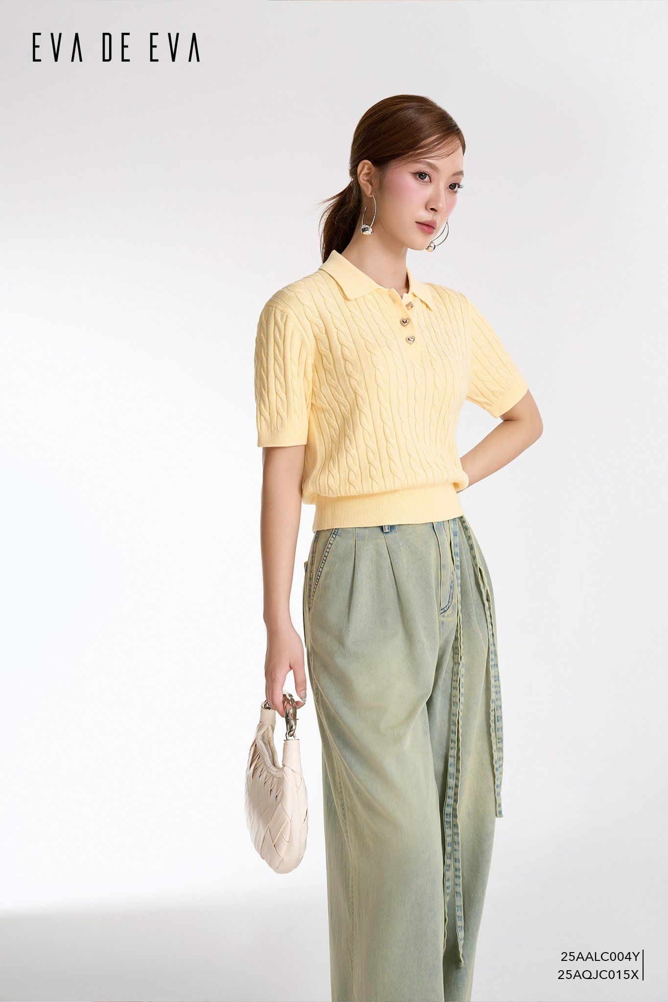  Áo len ngắn tay,  25AALC004Y 