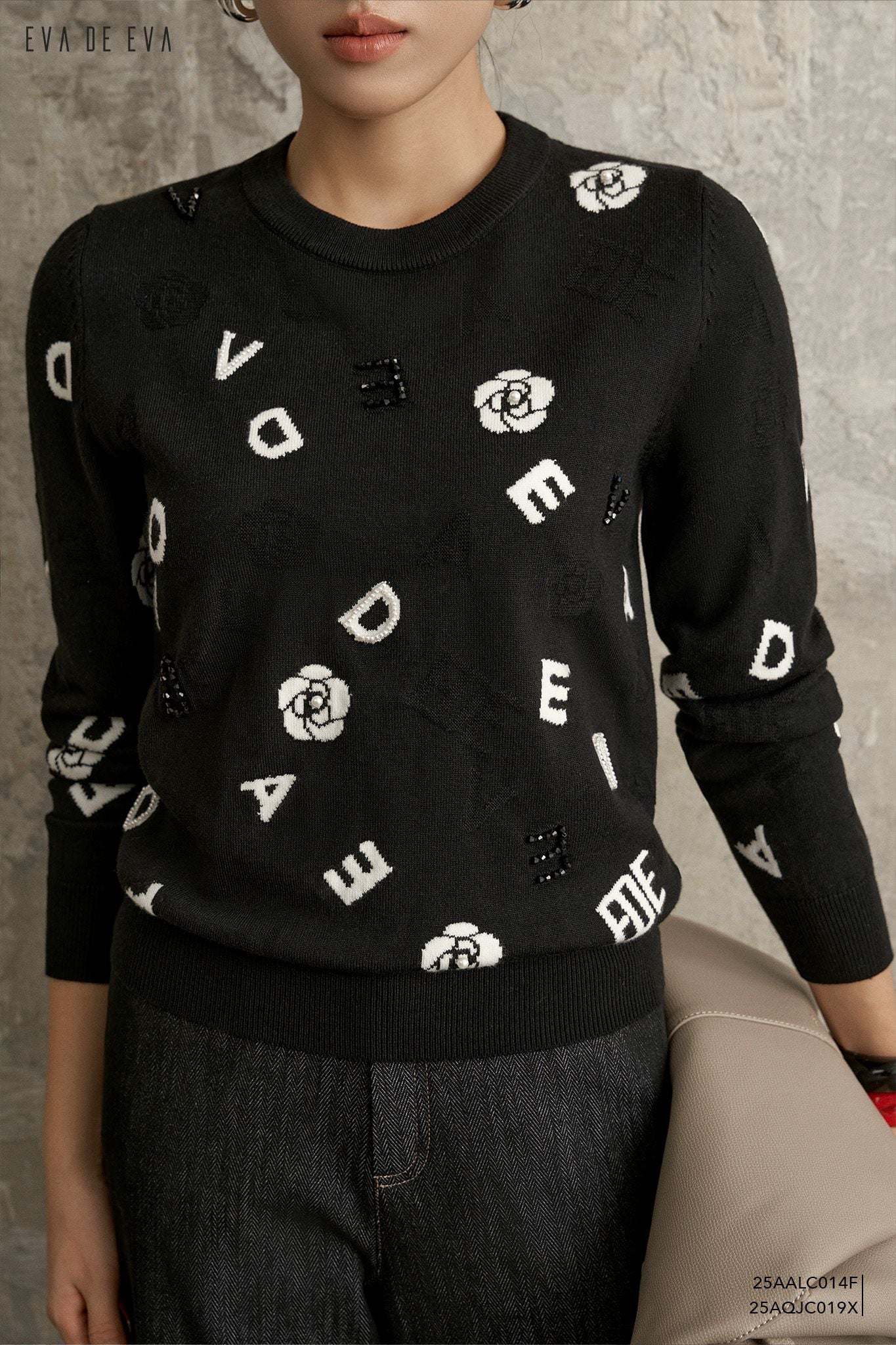  Áo len dài tay,  25AALC014F 