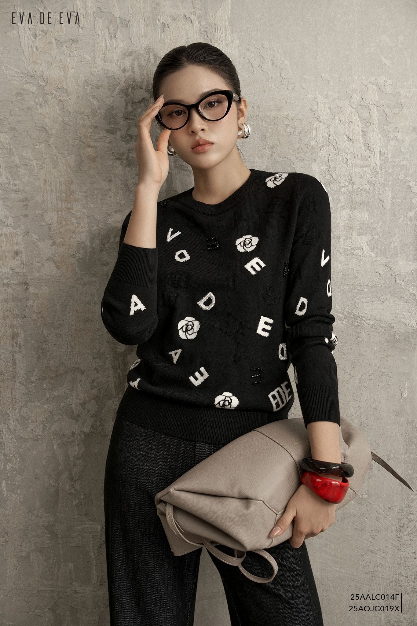  Áo len dài tay,  25AALC014F 