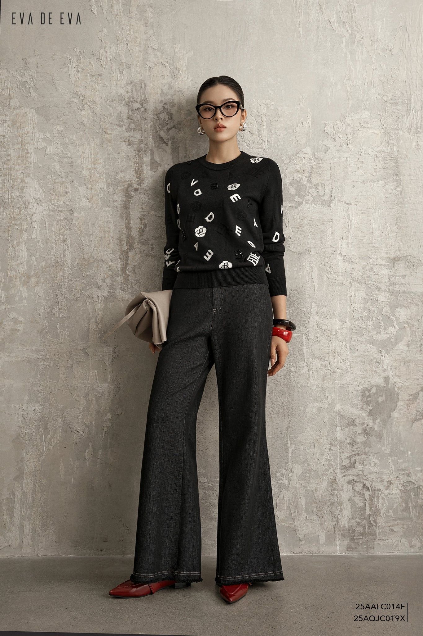  Áo len dài tay,  25AALC014F 