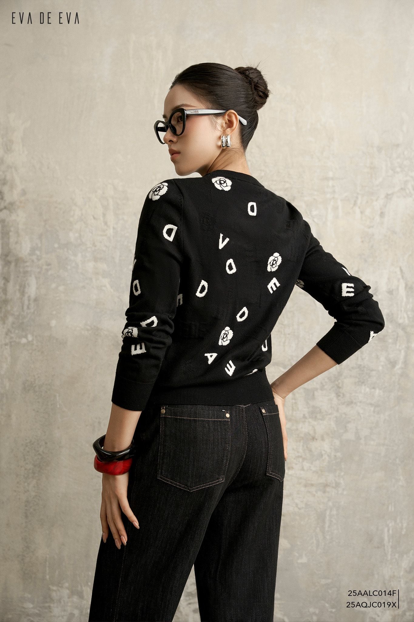  Áo len dài tay,  25AALC014F 