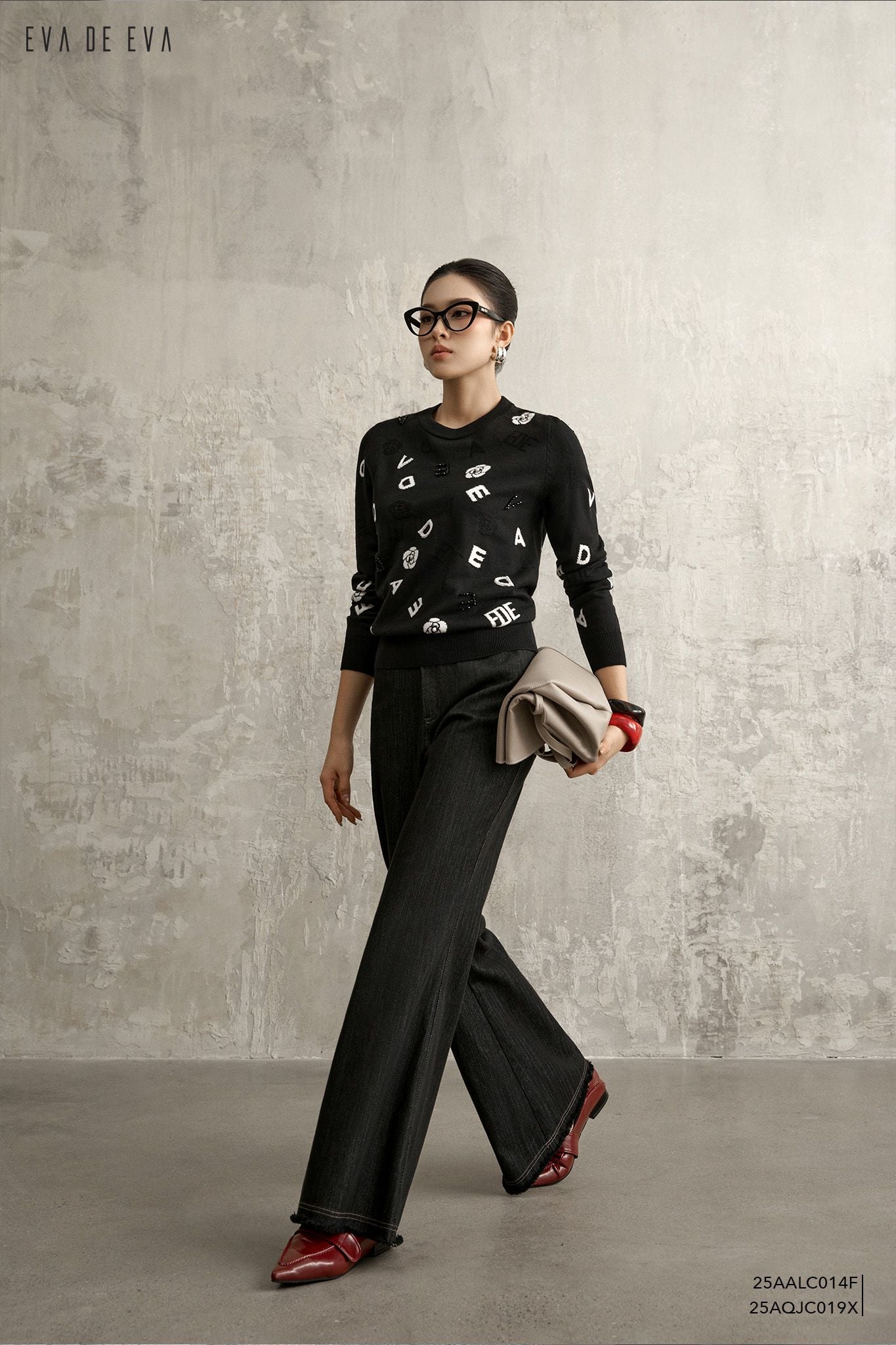  Áo len dài tay,  25AALC014F 