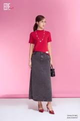  Áo len ngắn tay,  25AALC016Đ 