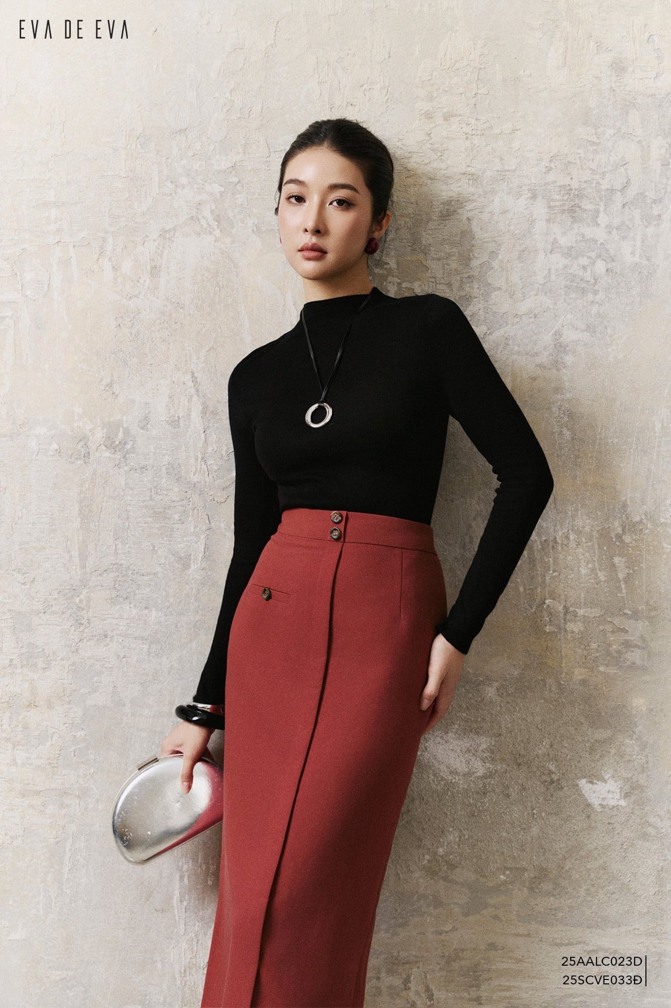  Áo len dài tay,  25AALC023D 