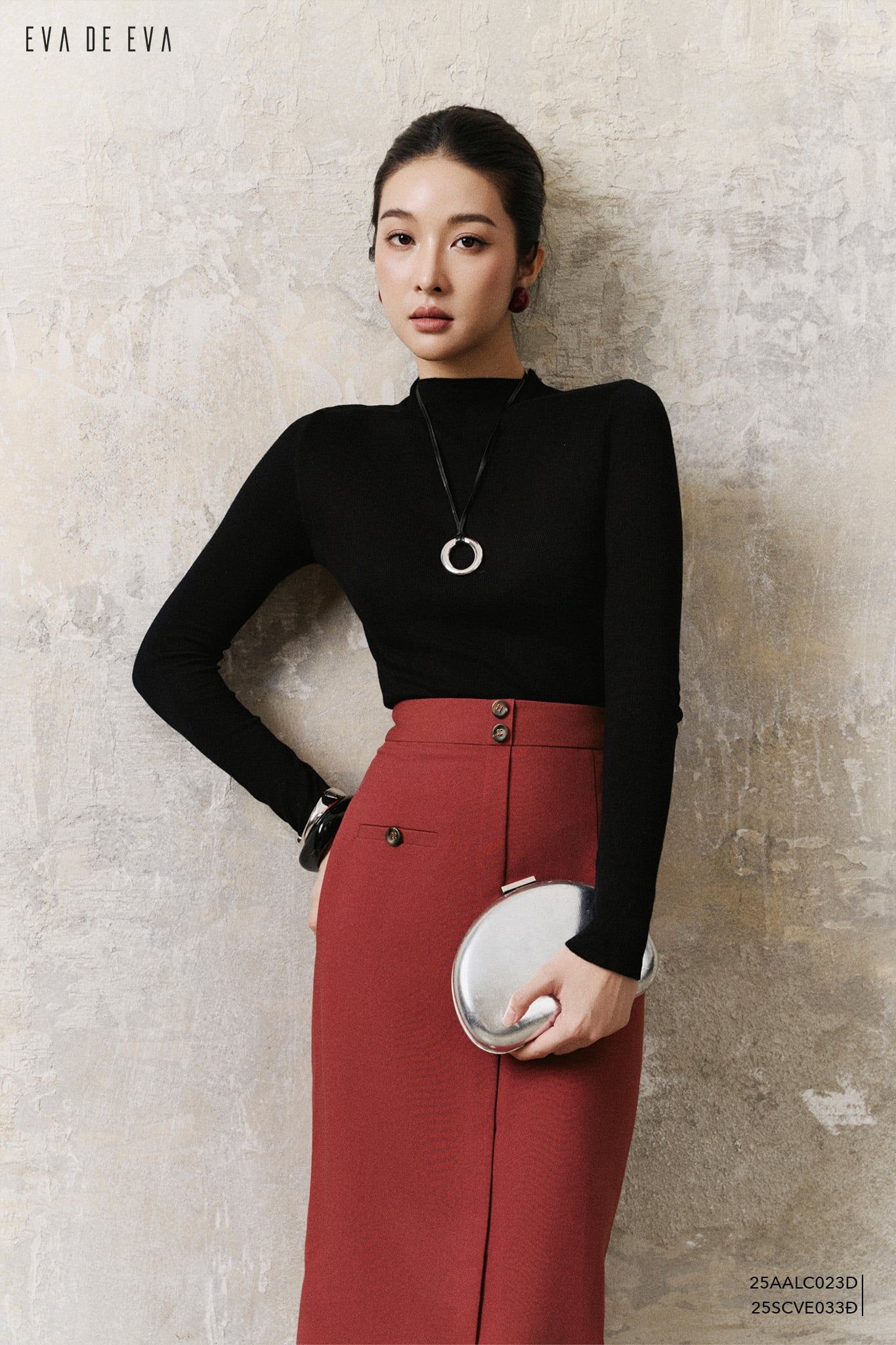  Chân váy Midi,  25SCVE033Đ 