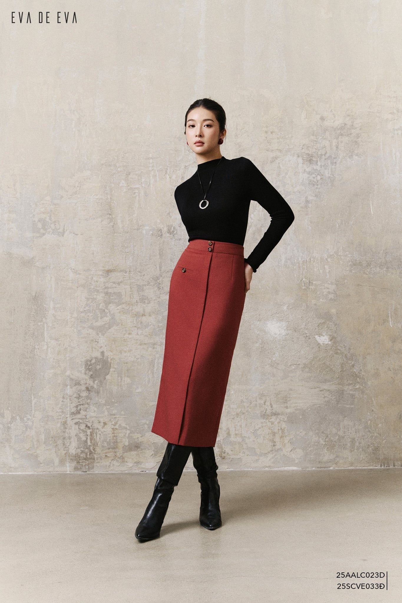  Áo len dài tay,  25AALC023D 