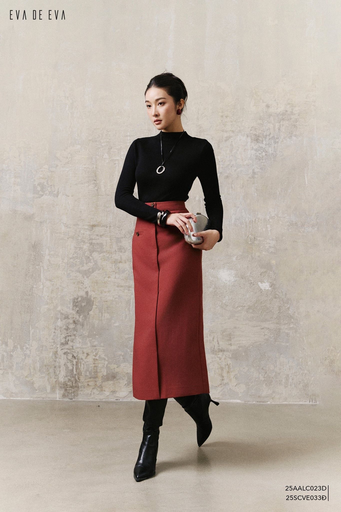  Áo len dài tay,  25AALC023D 