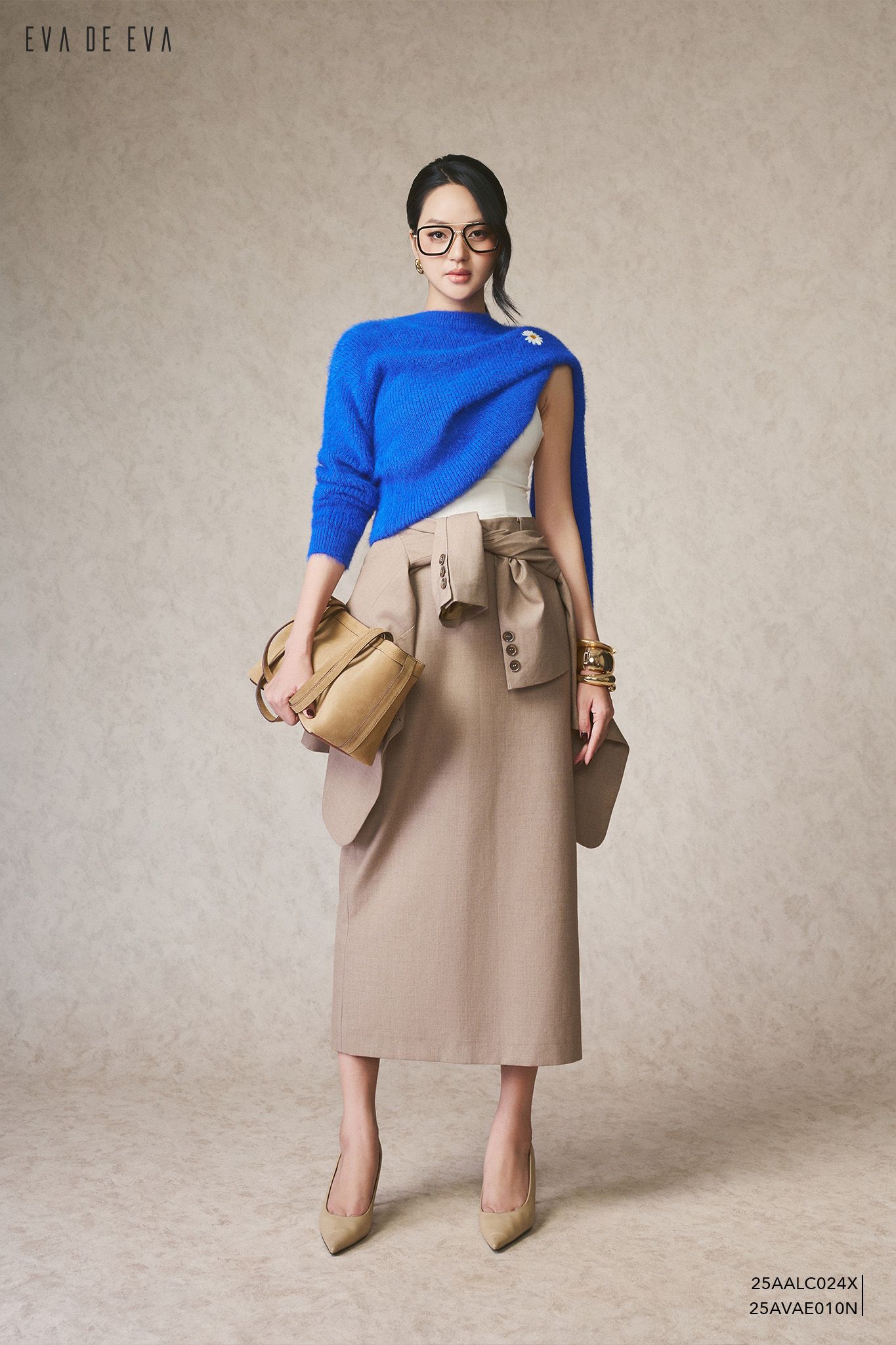  Áo len dài tay,  25AALC024X 