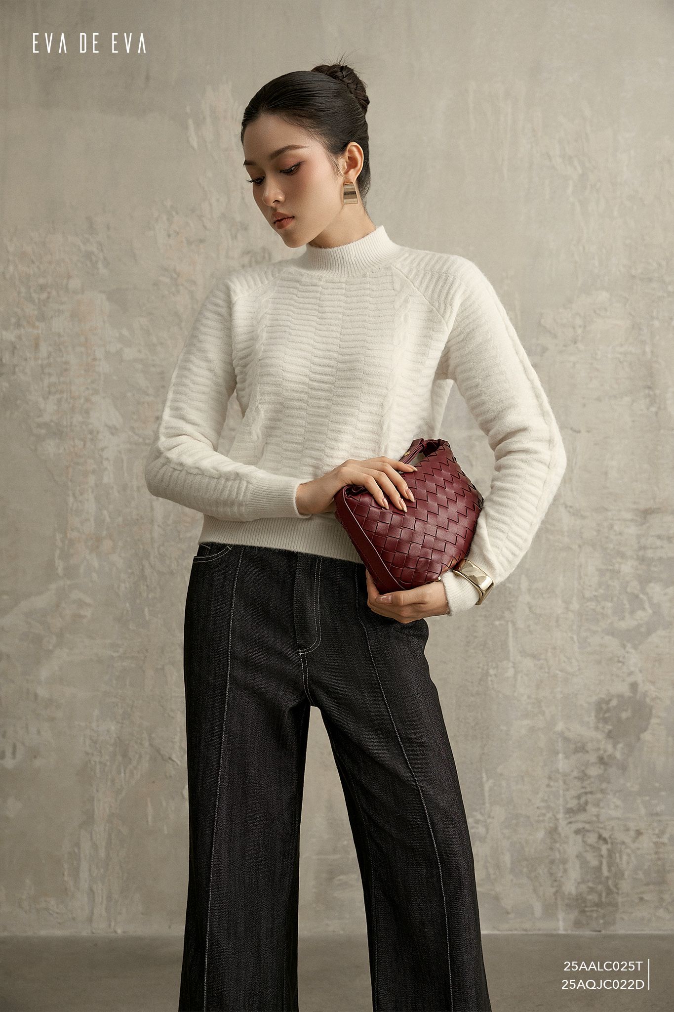  Áo len dài tay,  25AALC025T 