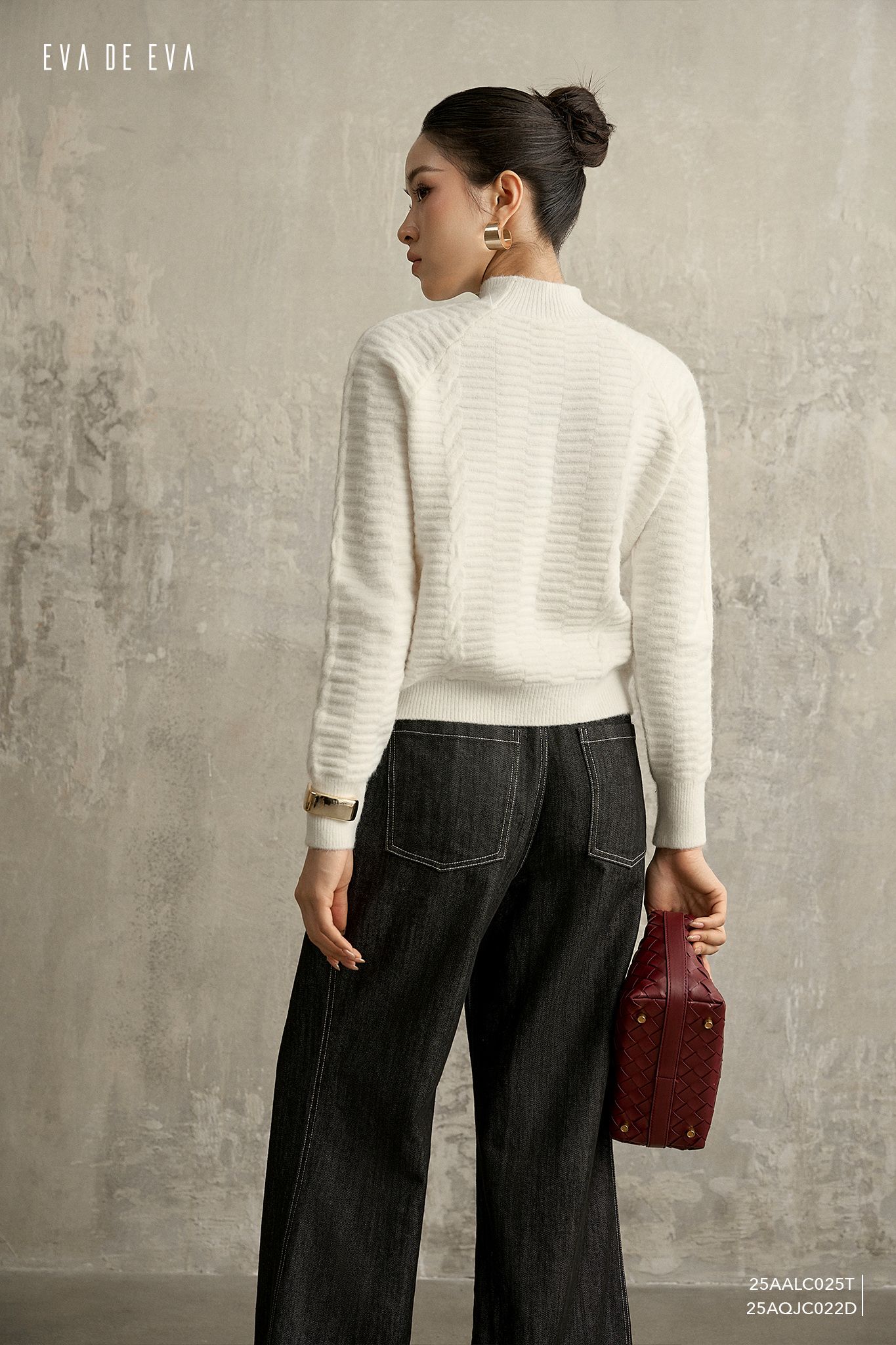  Áo len dài tay,  25AALC025T 