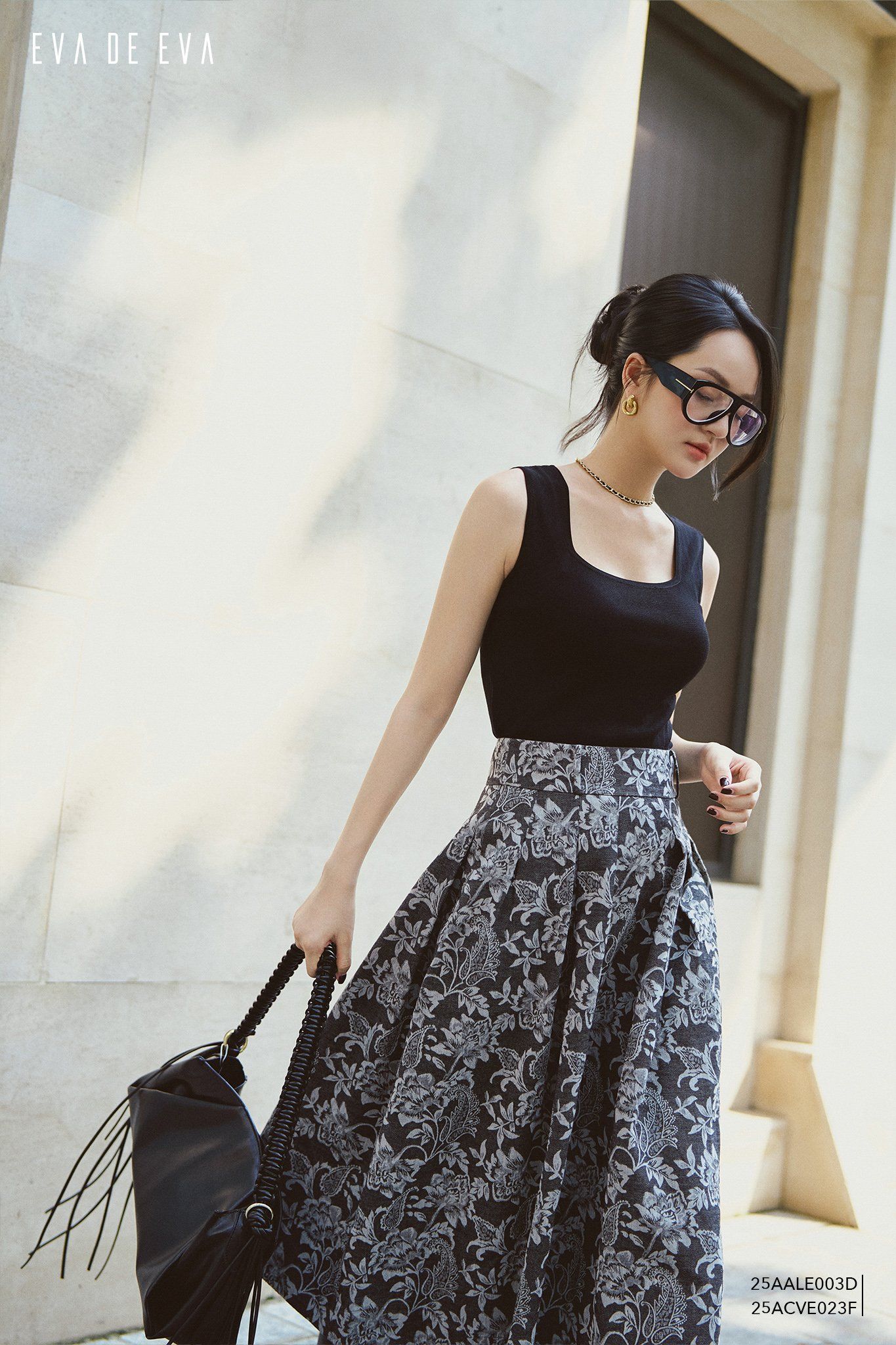  Chân váy Midi, Dáng xòe 25ACVE023F đi kèm TLU25_019D 