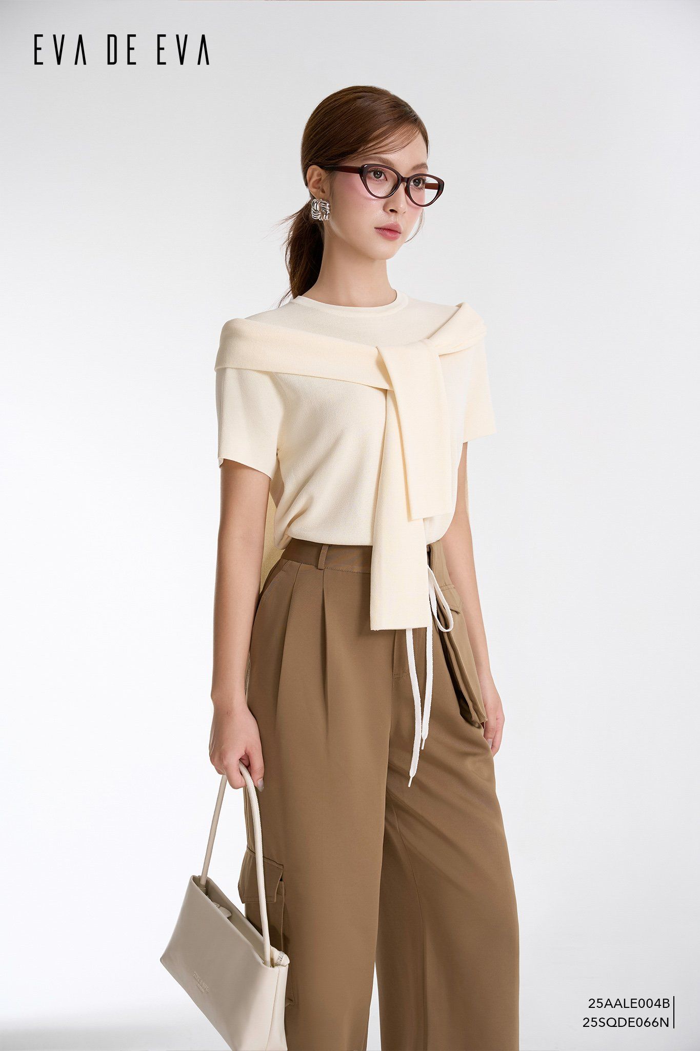  Áo len ngắn tay,  25AALE004B 