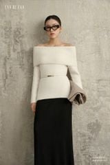  Áo len trễ vai,  25AALE008B 