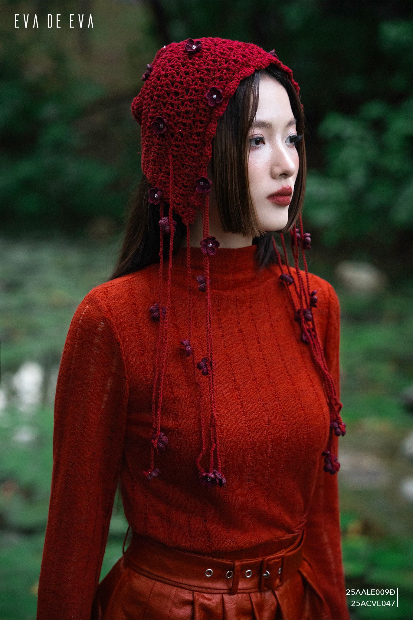  Áo len dài tay,  25AALE009Đ 