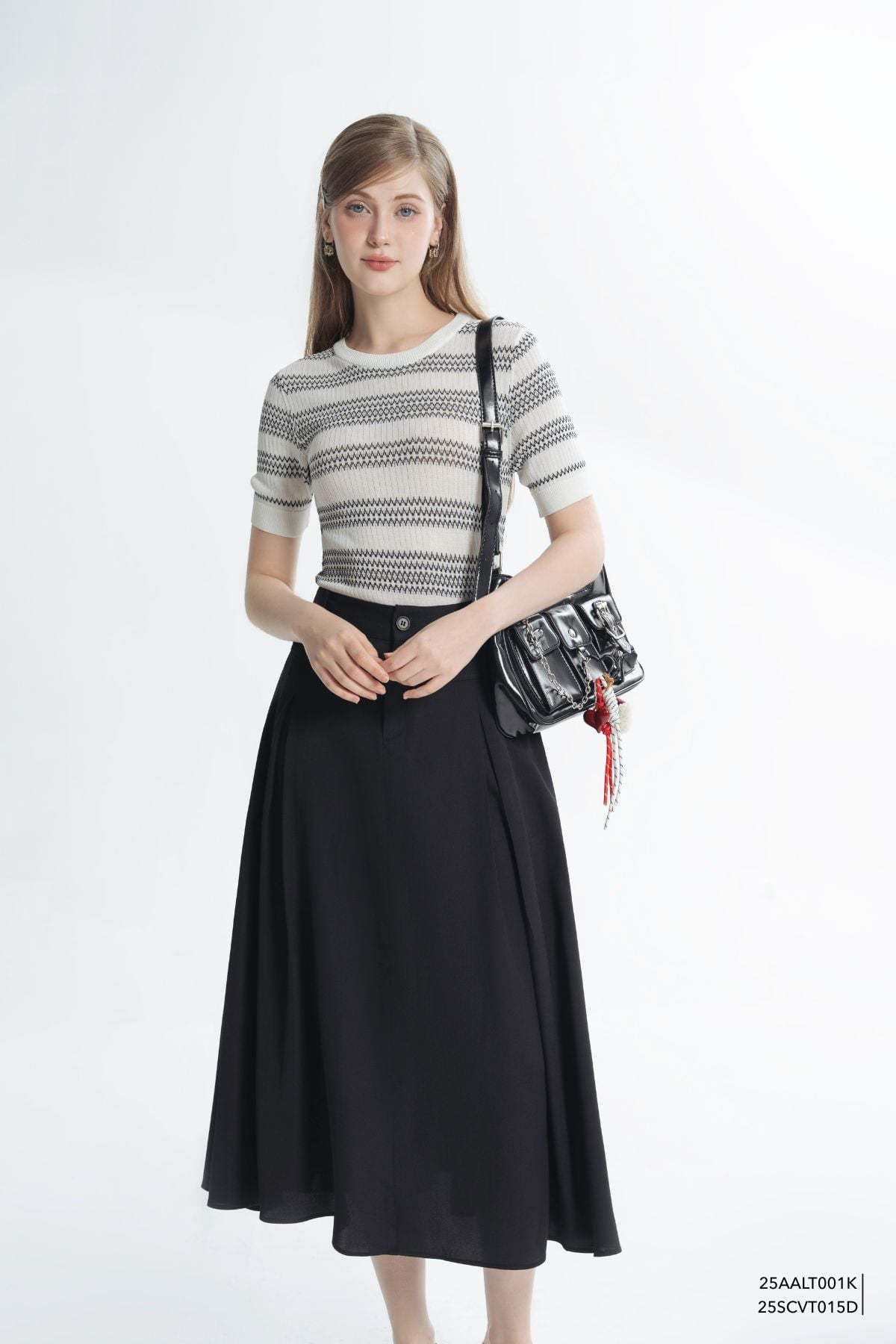  Áo len ngắn tay, 25AALT001K 