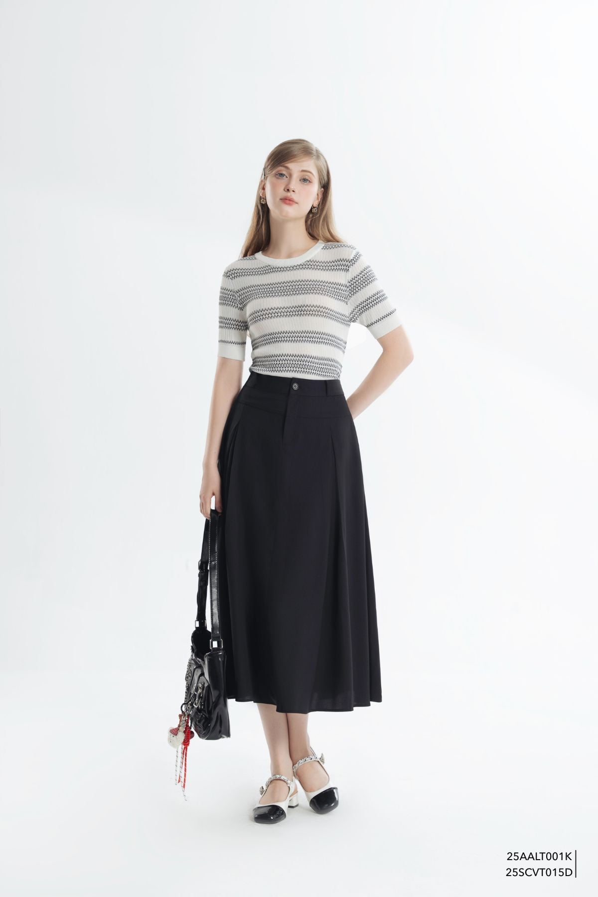  Áo len ngắn tay, 25AALT001K 