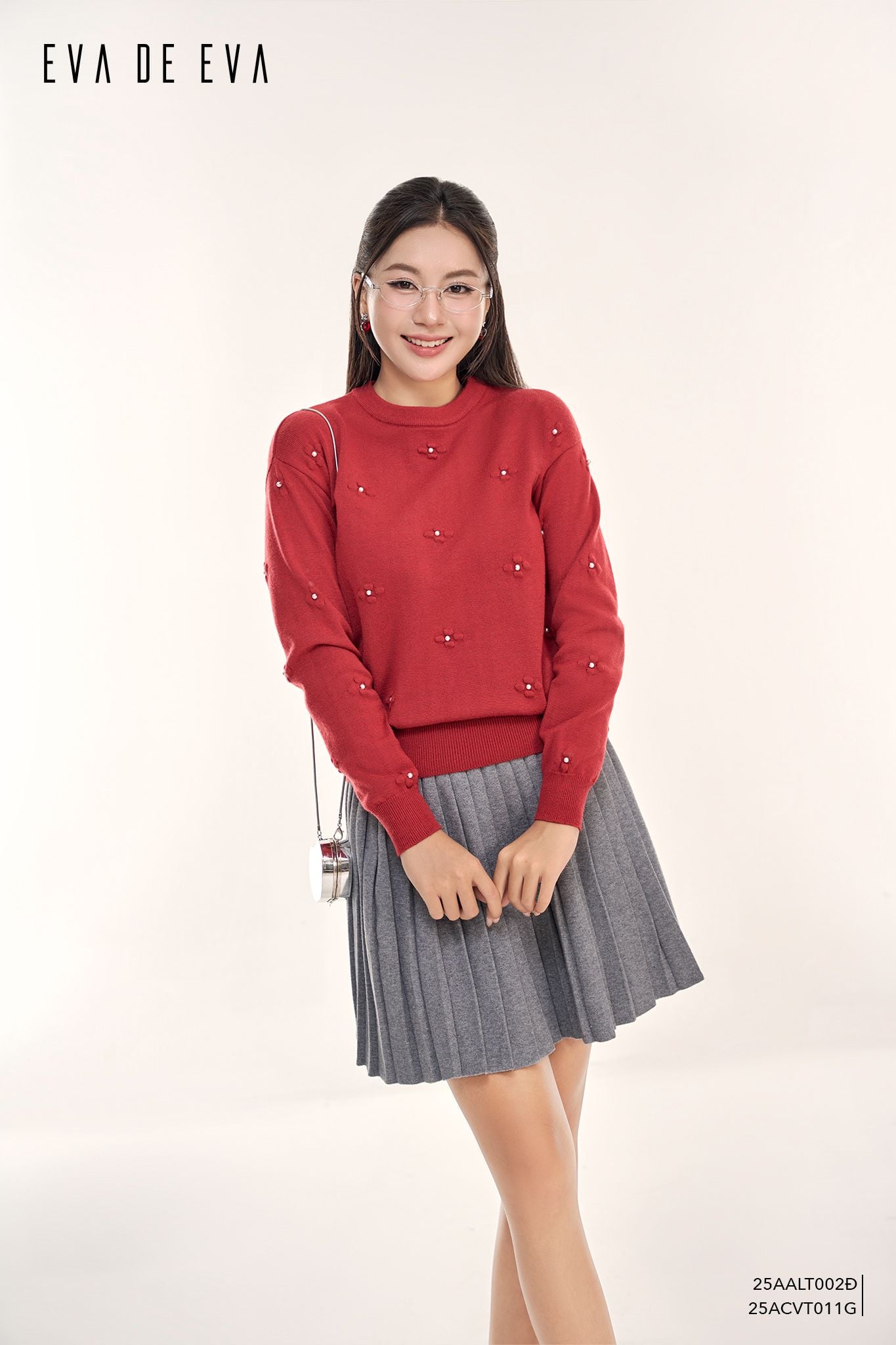  Áo len dài tay,  25AALT002Đ 