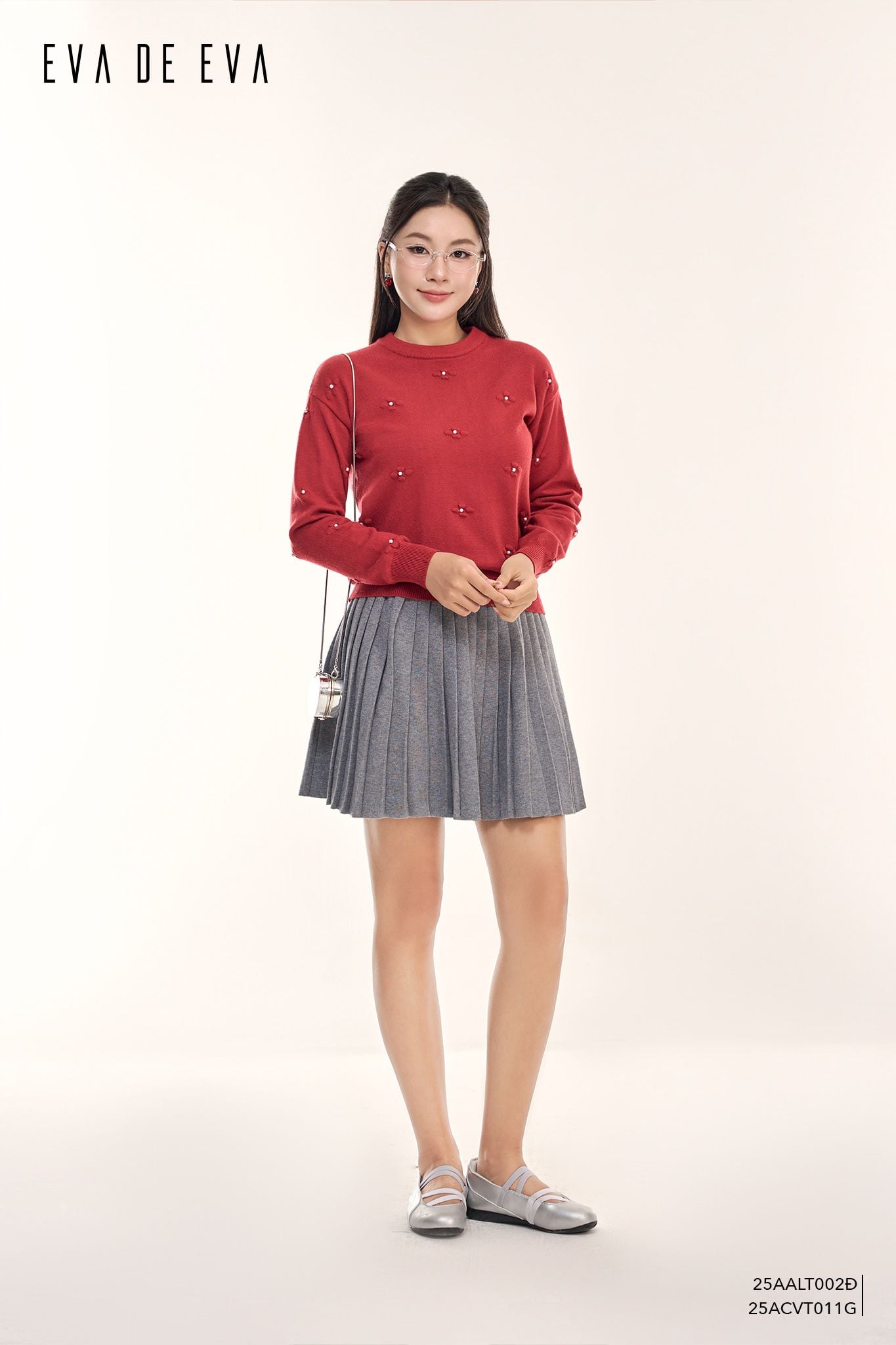  Áo len dài tay,  25AALT002Đ 