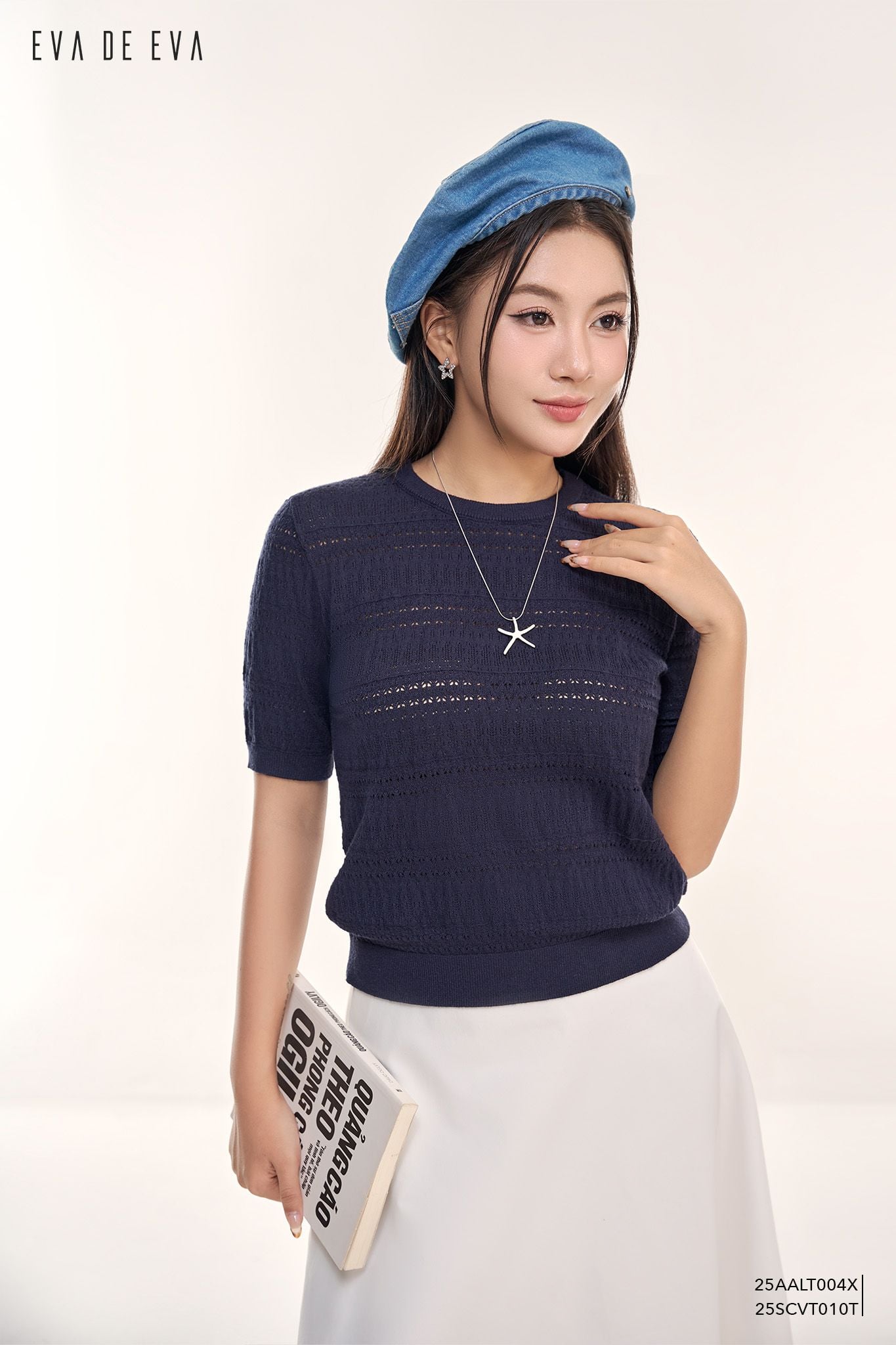  Áo len ngắn tay,  25AALT004X 