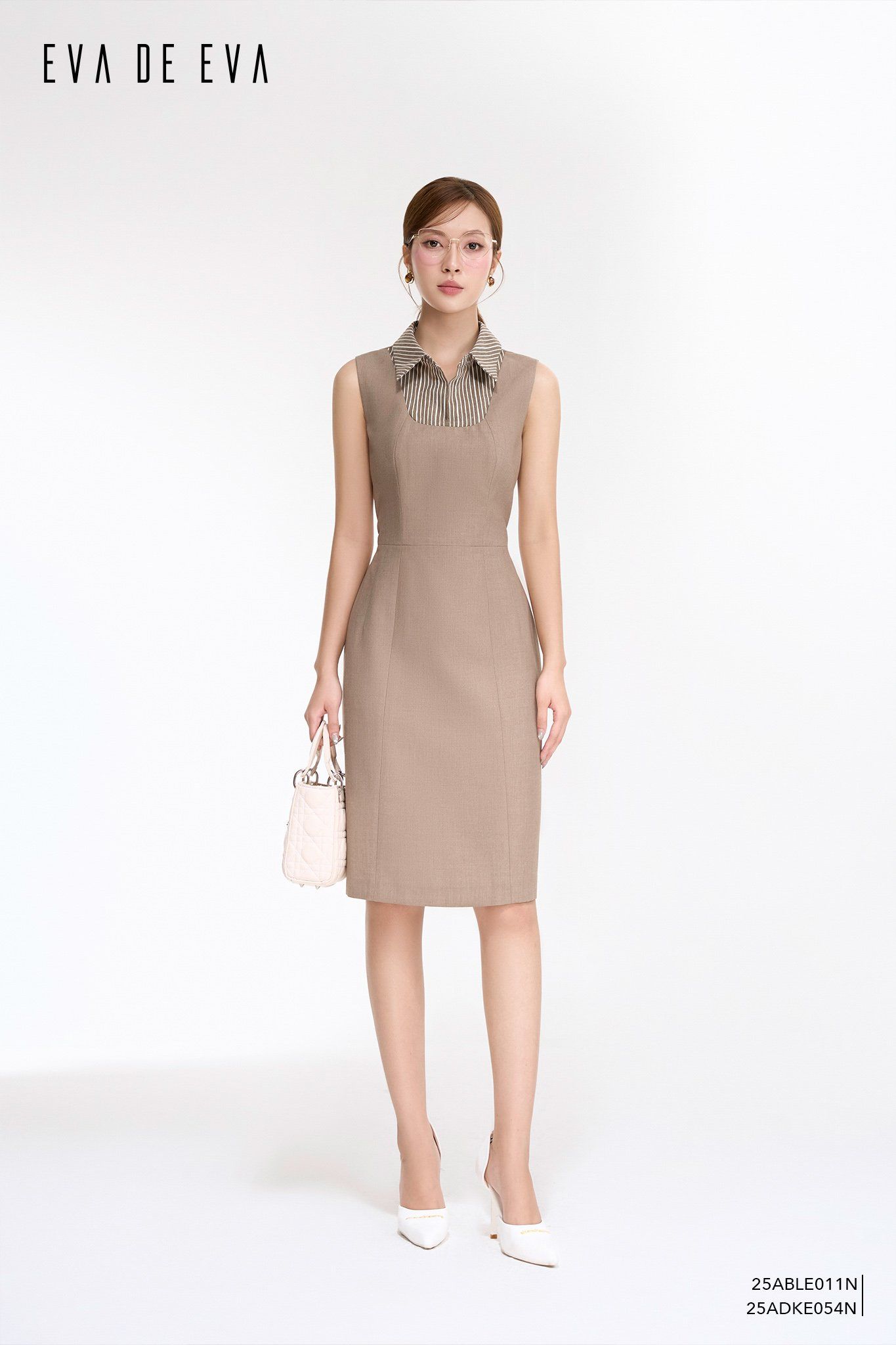  Đầm sát nách,  25ADKE054N đi kèm 25ABLE011N 