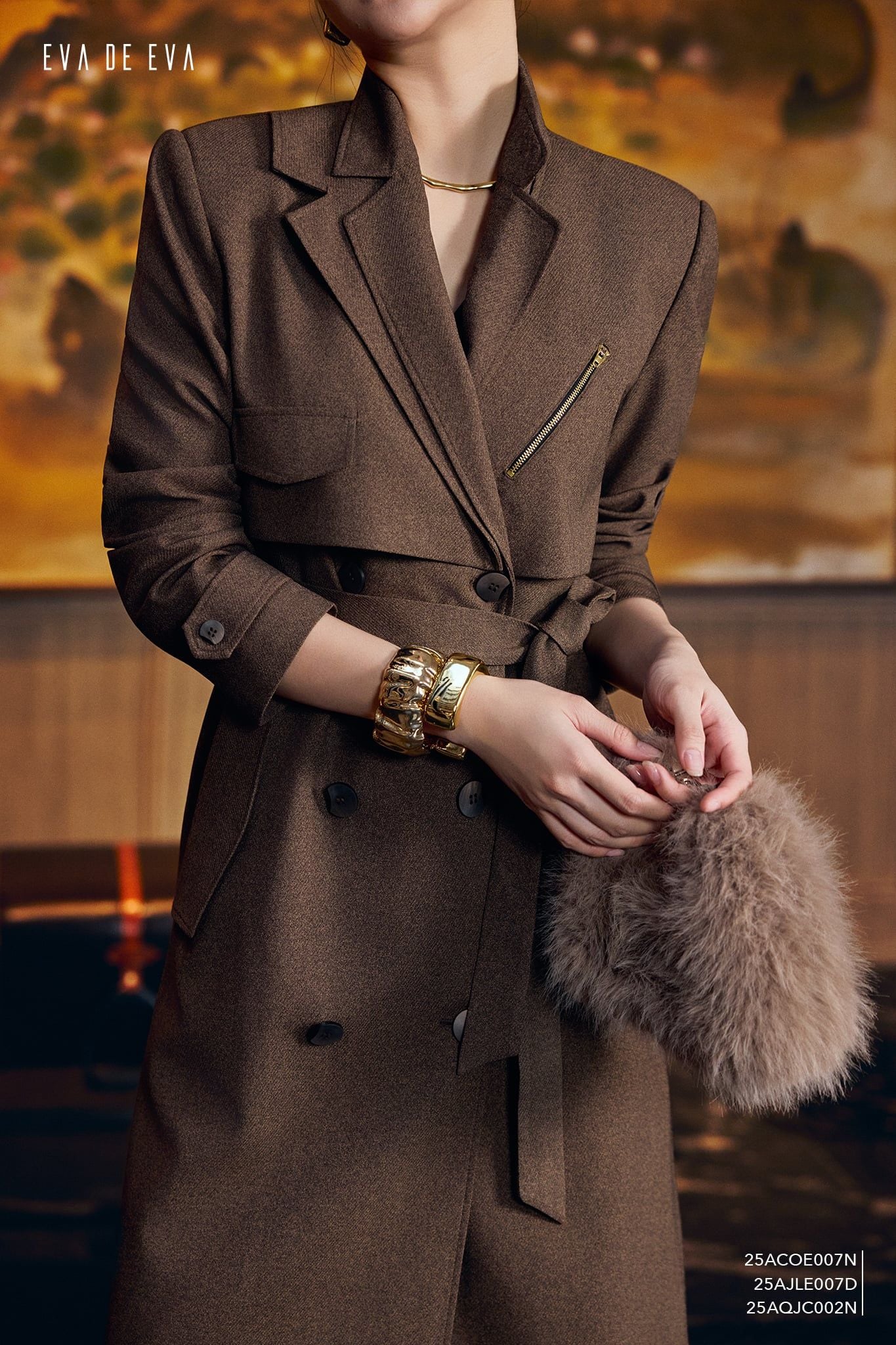  Khoác Măng tô,  25ACOE007N 