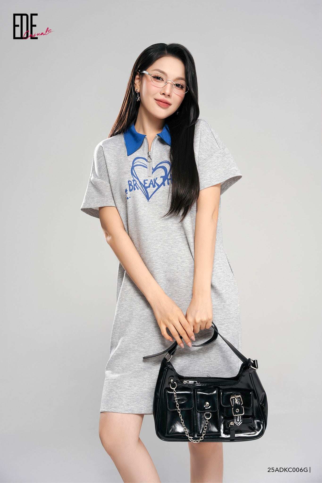  Đầm tay ngắn,  25ADKC006G 