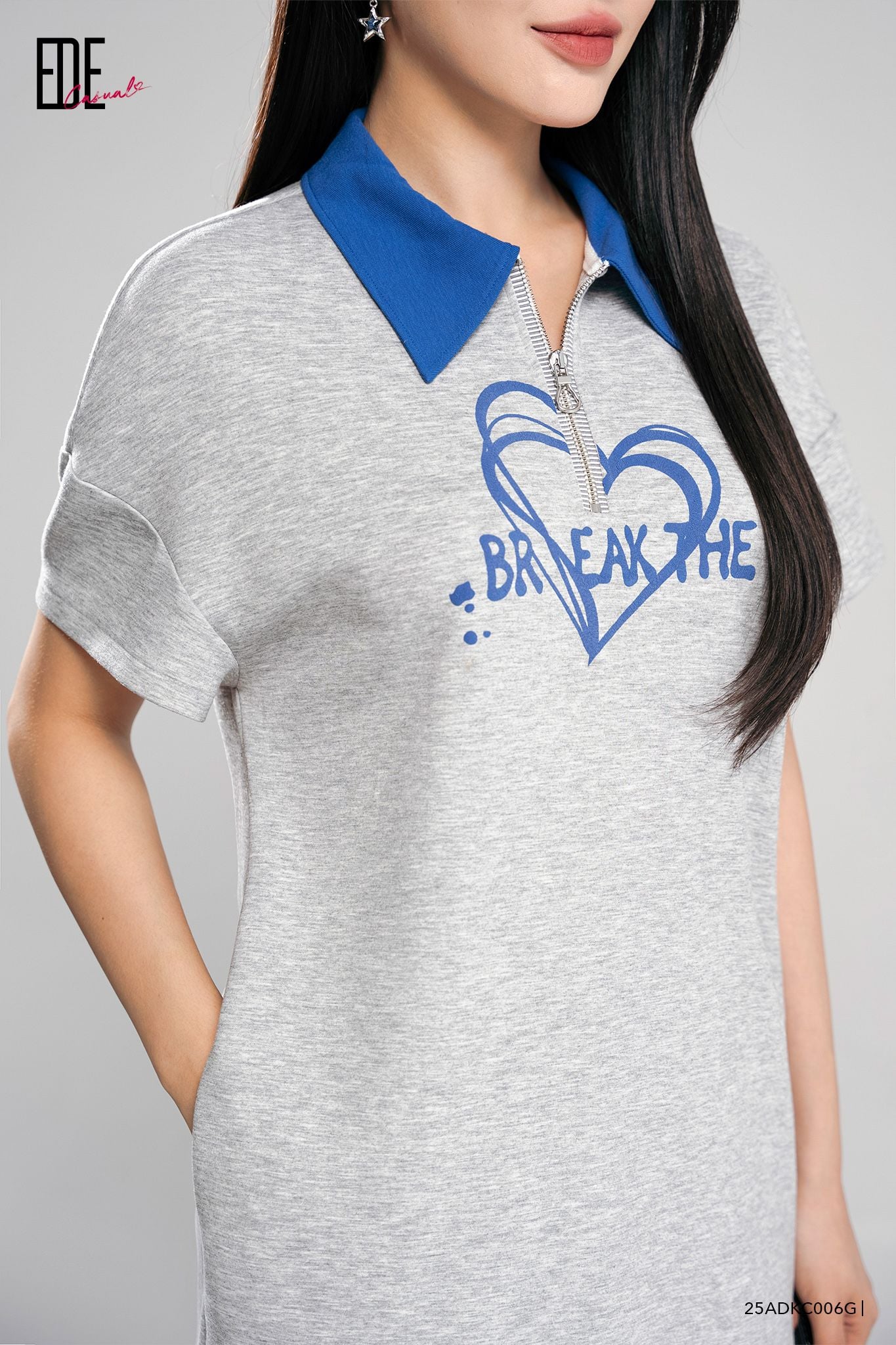  Đầm tay ngắn,  25ADKC006G 