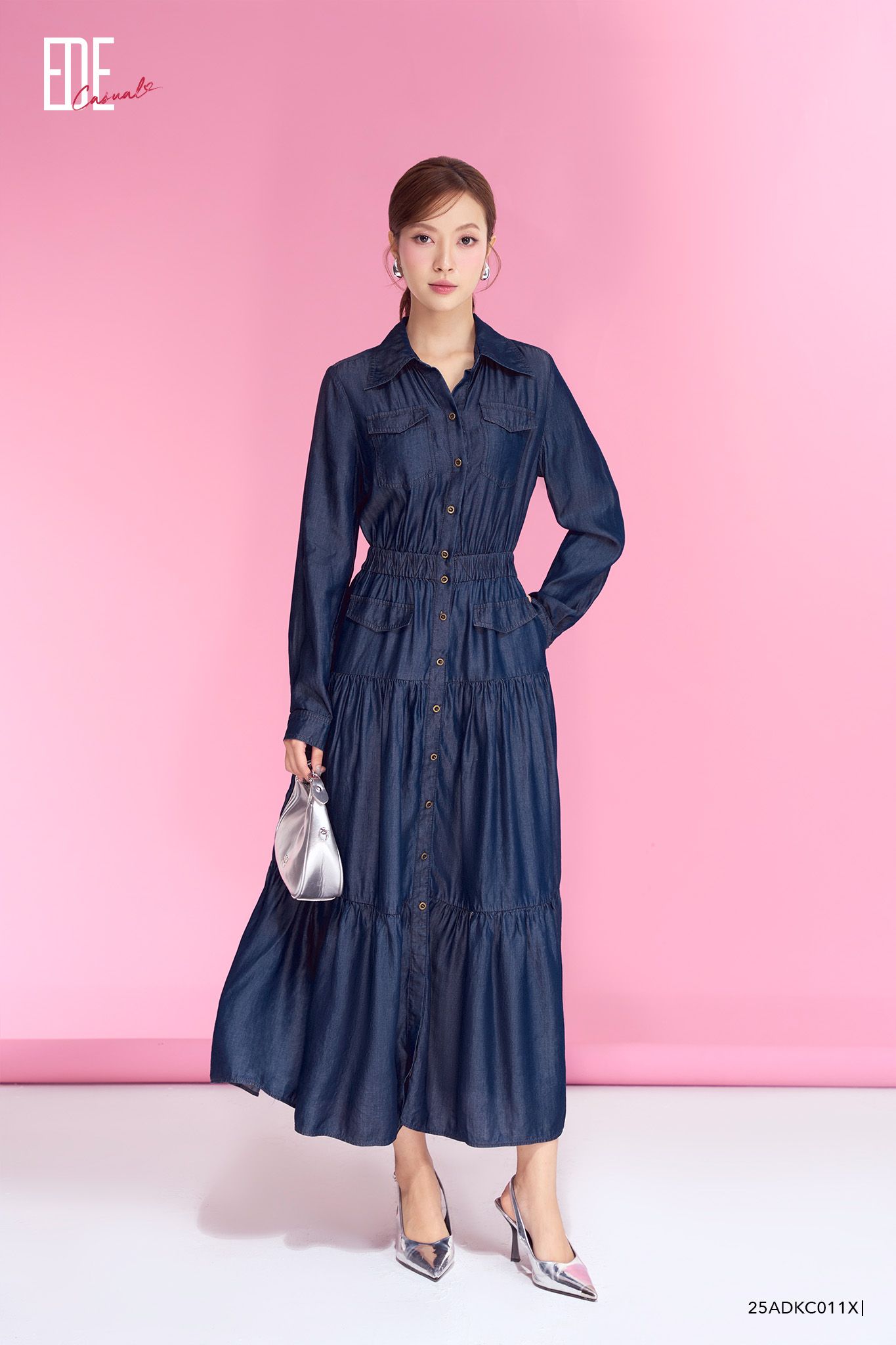  Đầm tay dài,  25ADKC011X 