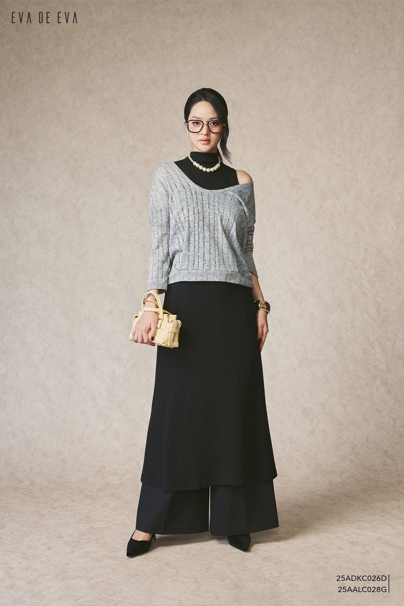  Đầm tay dài,  25ADKC026D đi kèm 25AALC028G 