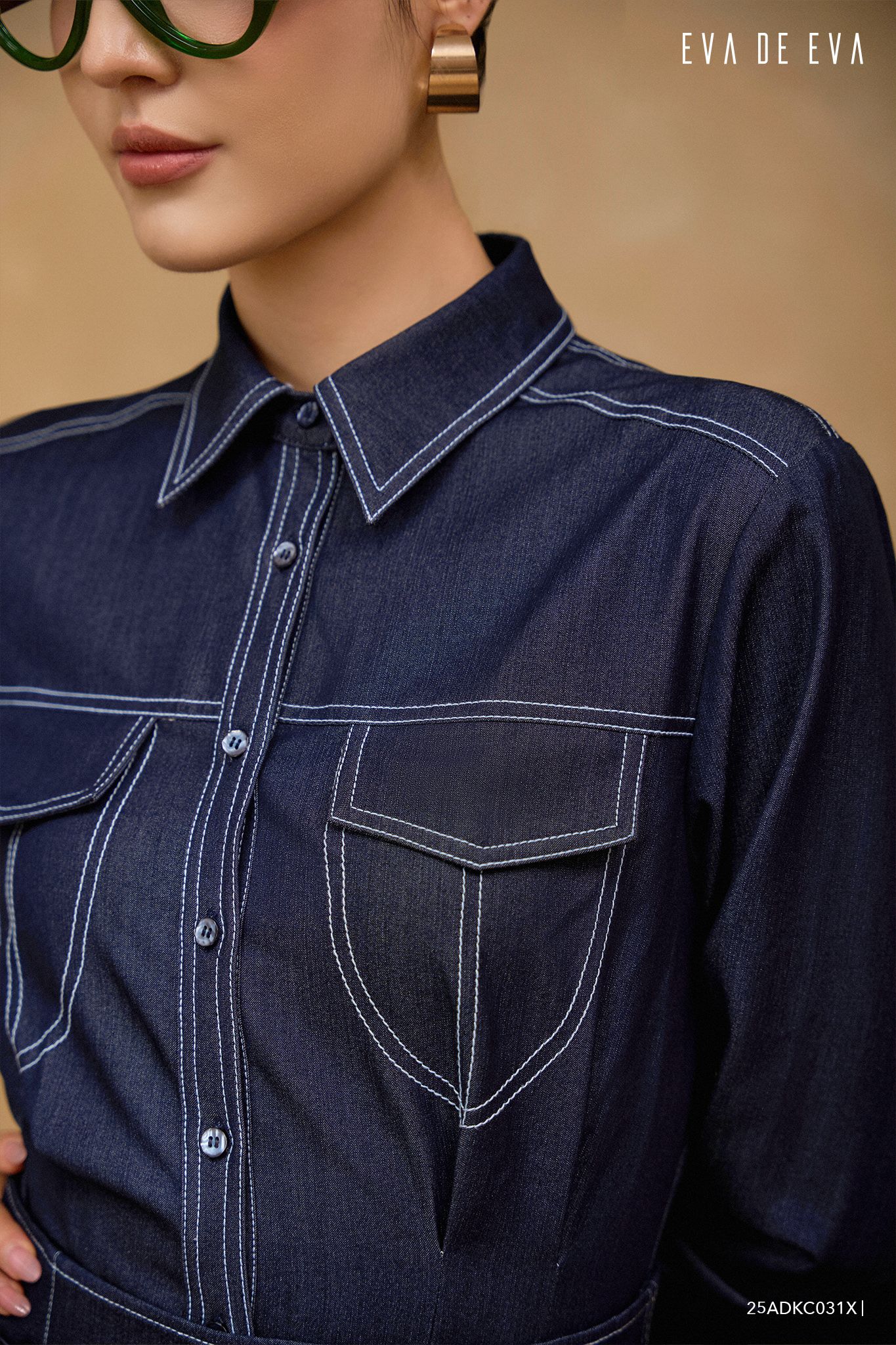  Đầm tay dài,  25ADKC031X đi kèm 25ATLC001X 