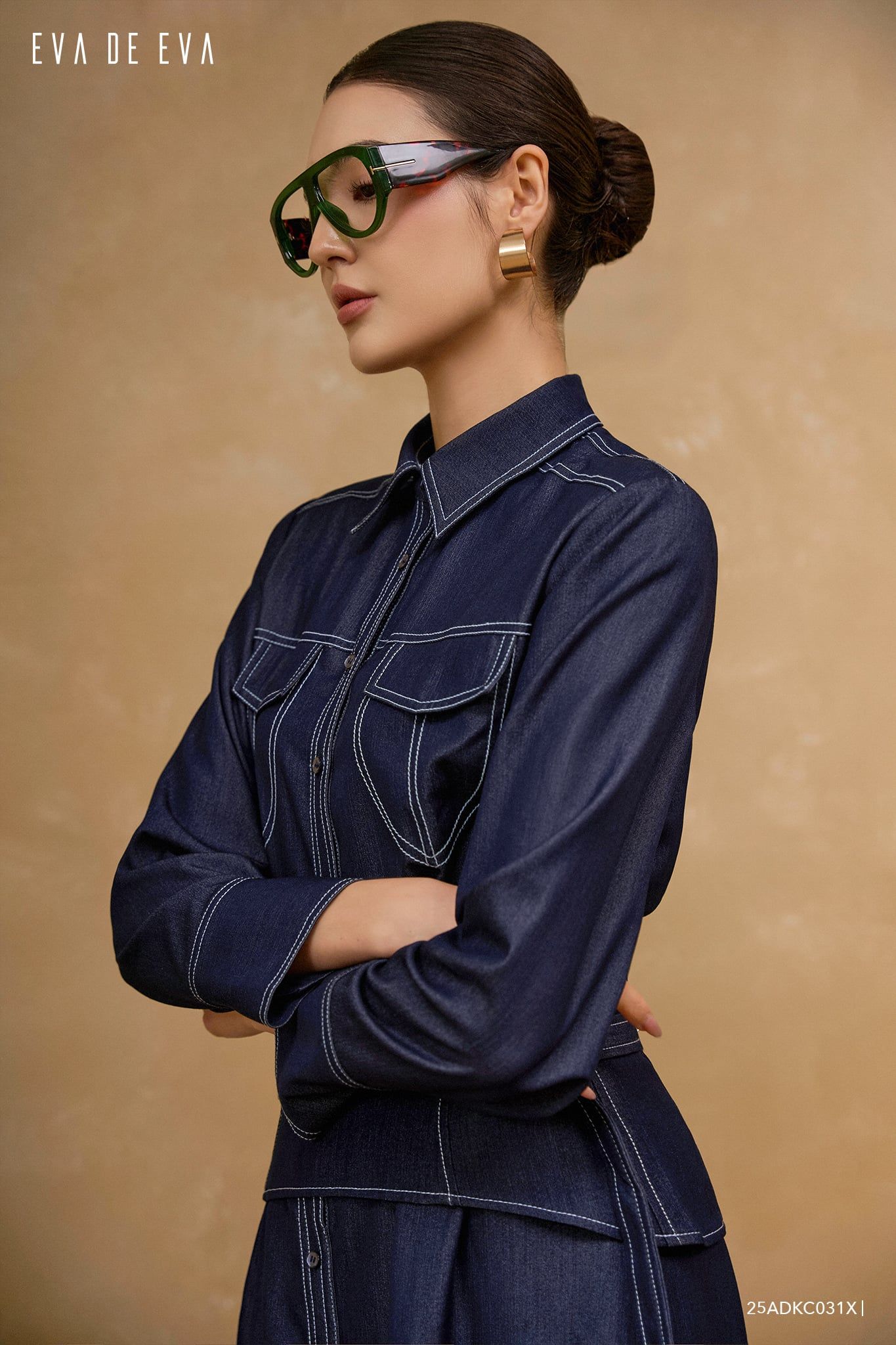  Đầm tay dài,  25ADKC031X đi kèm 25ATLC001X 