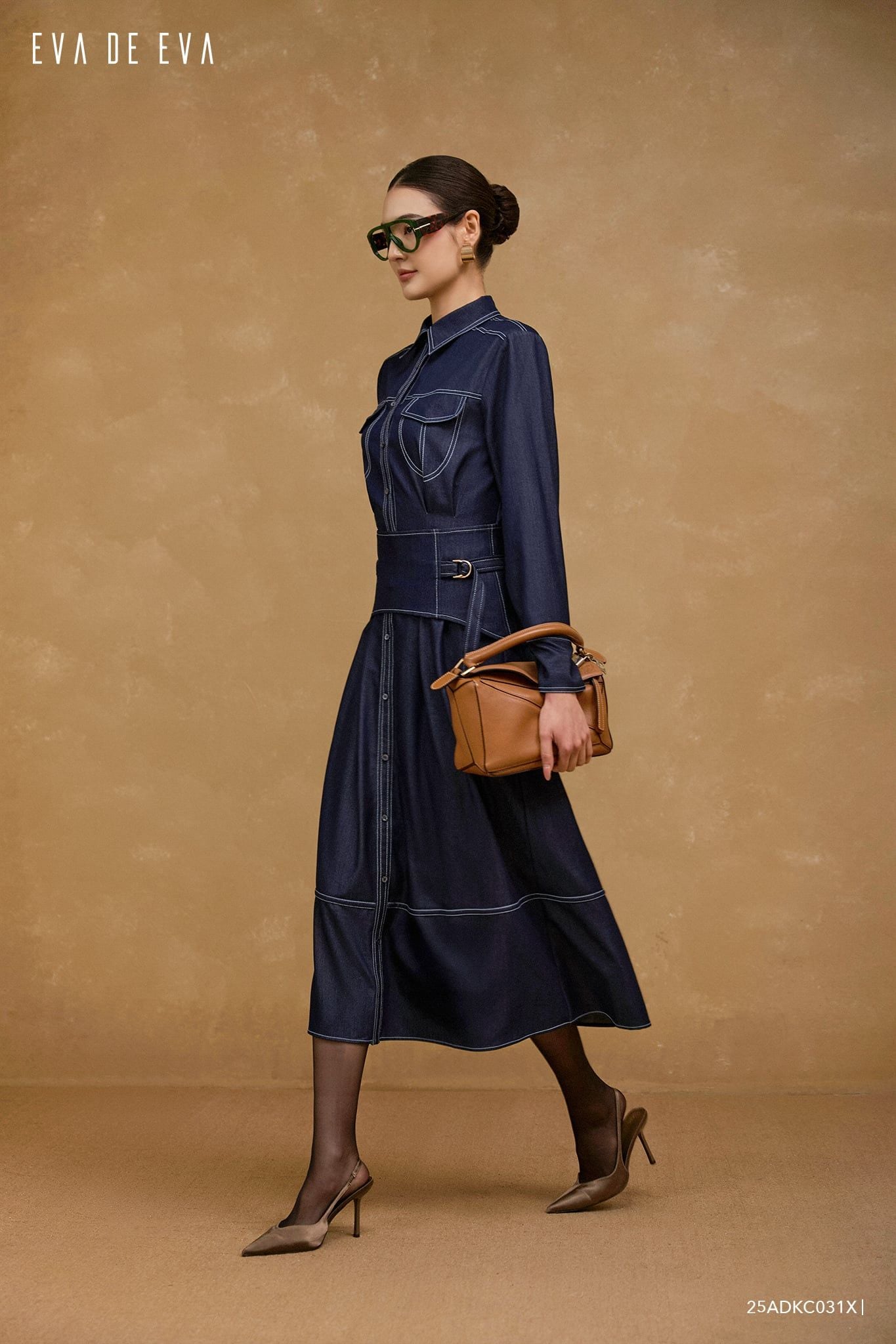  Đầm tay dài,  25ADKC031X đi kèm 25ATLC001X 